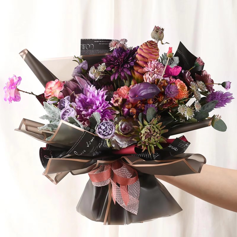 20 Sheets Black Flower Wrappin - Florist Flower Supply 评论和价格