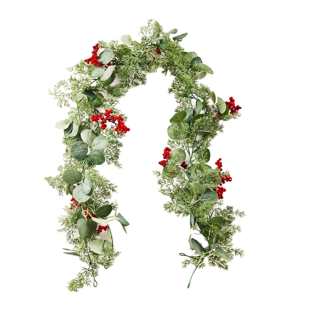 5.9-Foot Length Christmas Garl - Eucalyptus Preserved 评论和价格