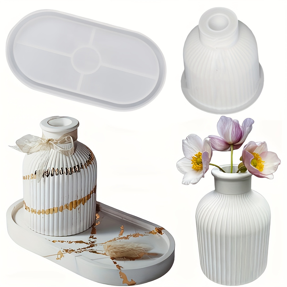 1/2pcs Vase Tray Silicone Mold - Florist Supply Vases 评论和价格