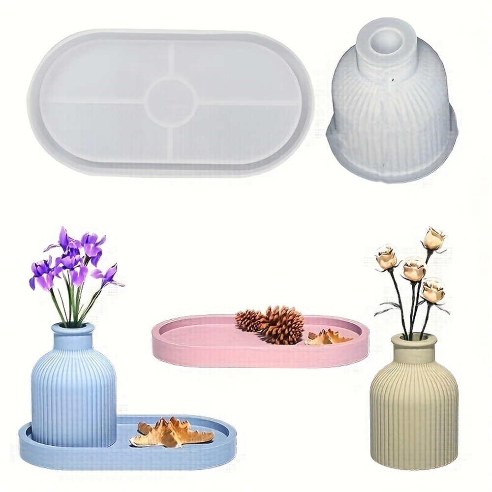 1/2pcs Vase Tray Silicone Mold - Florist Supply Vases 评论和价格