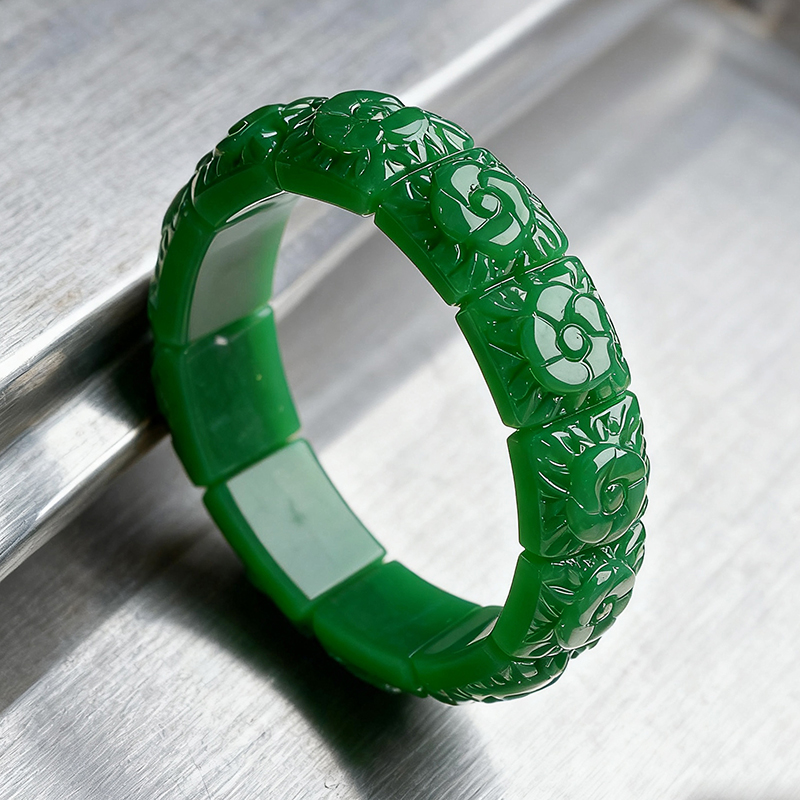 Real Jade Flower Bracelet Bang - Supply Florist 评论和价格
